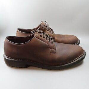 ALDEN 9431S PLAIN TOE BLUCHER TOBACCO OILED NUBUCK 10 B/D